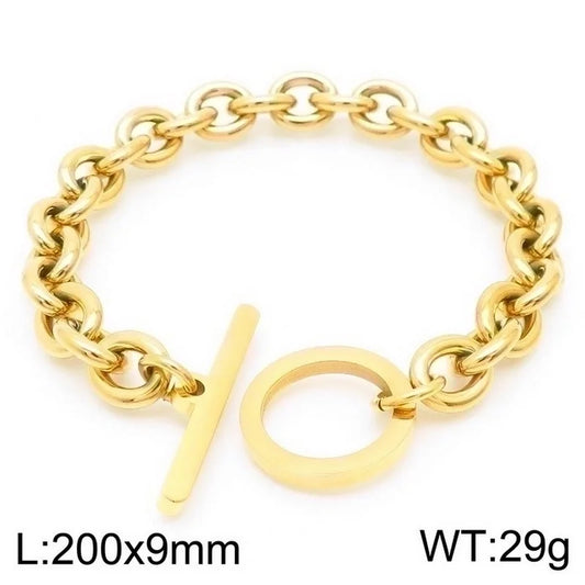 Bold Link T-Bar Bracelet
