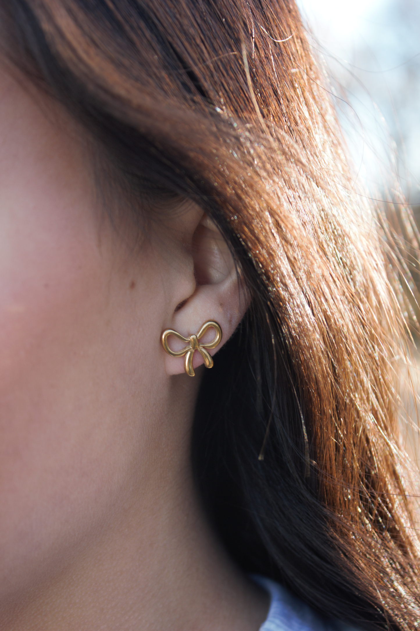 Golden Bow Studs