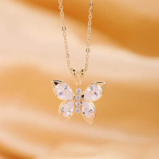 Crystal Butterfly Necklace