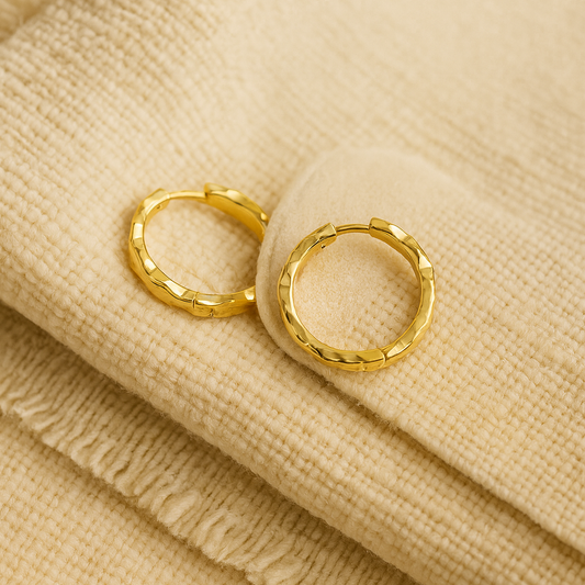 Gold Wave Hoops