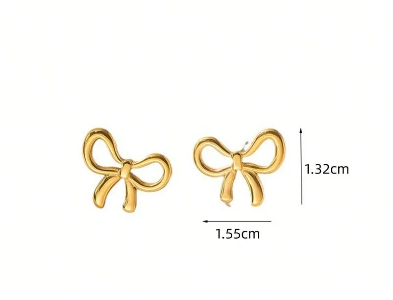 Golden Bow Studs