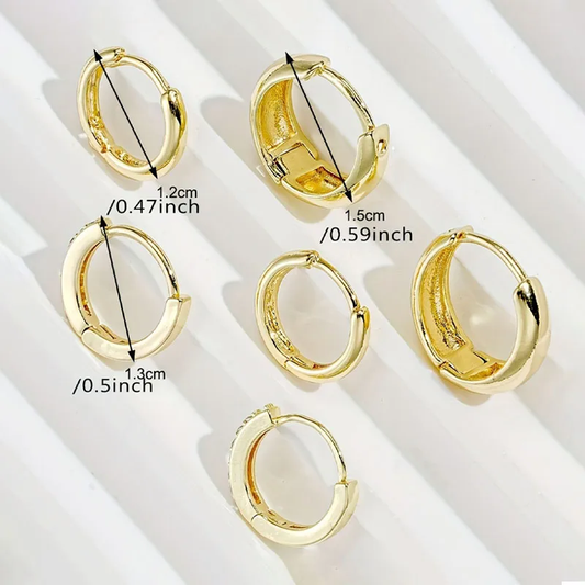 Mini Hoop Trio Earrings Set
